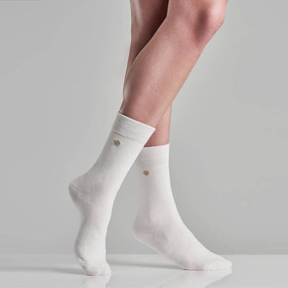 Bambusa Dressokker 5 par, one-size, hvit