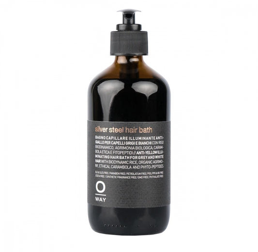 OWAY Men Silver Steel Hair Bath