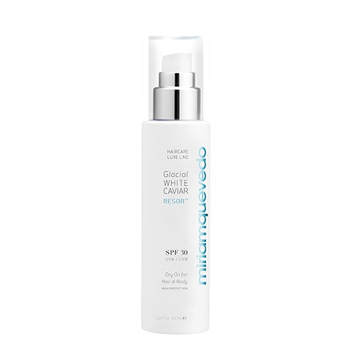 Miriam Quevedo Glacial White Caviar Resort SPF 30 Dry Oil For Hair and Body